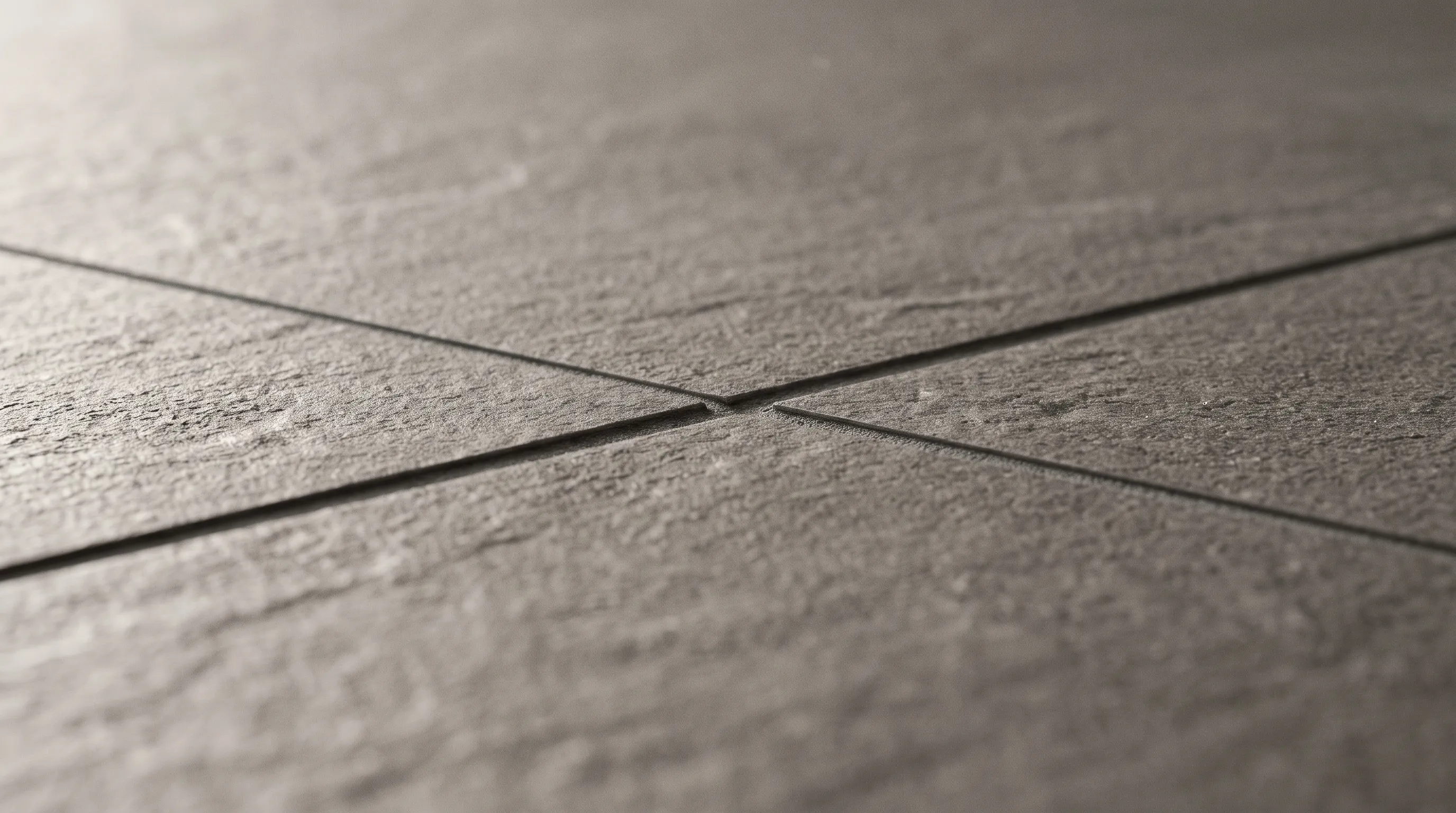 Macro photograph of matte porcelain tile with a fine grout joint