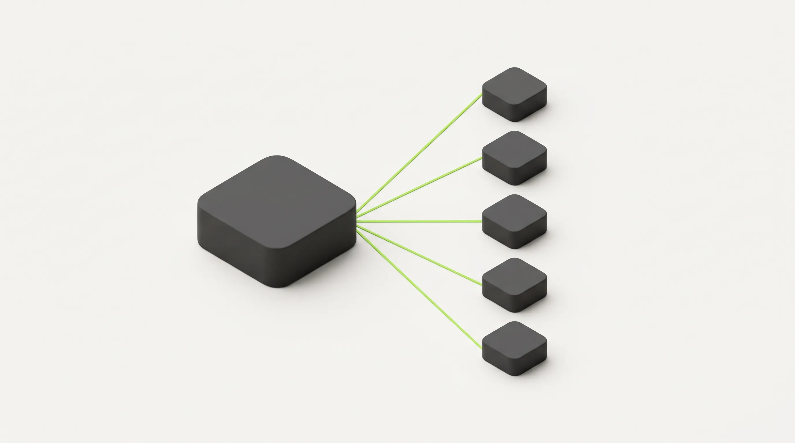 Diagram: one authoritative product record connected to five downstream channels
